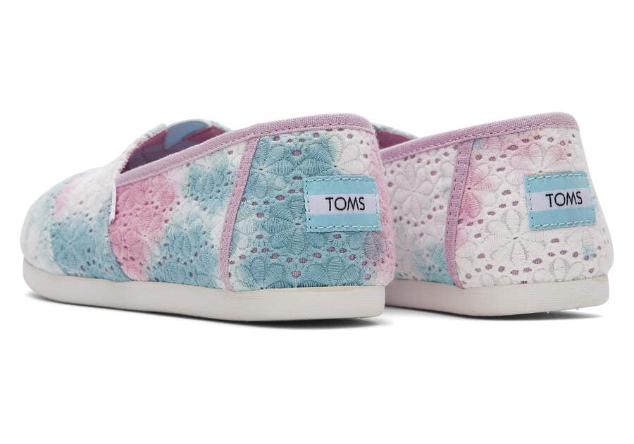 Alpargatas Toms Alpargata Floral Eyelets Roxo | PT231-760