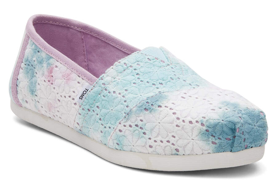 Alpargatas Toms Alpargata Floral Eyelets Roxo | PT231-760