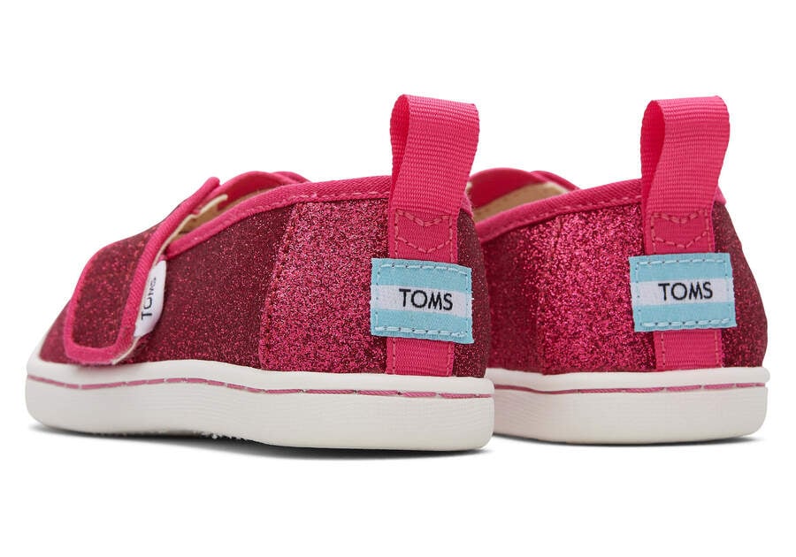 Alpargatas Toms Tiny Alpargata Glitter Rosa Escuro | PT128-187