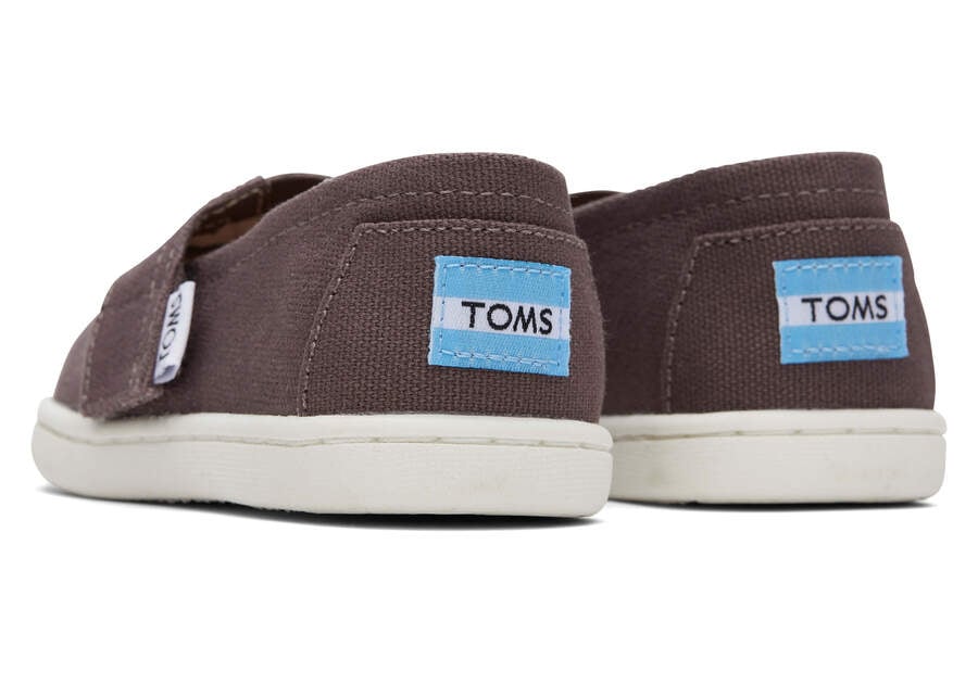 Alpargatas Toms Tiny Alpargata Lona Cinzentas | PT977-722