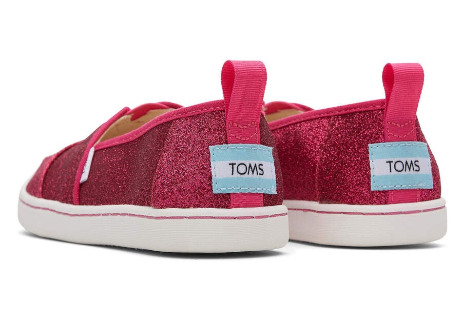 Alpargatas Toms Youth Alpargata Glitter Rosa Escuro | PT314-587