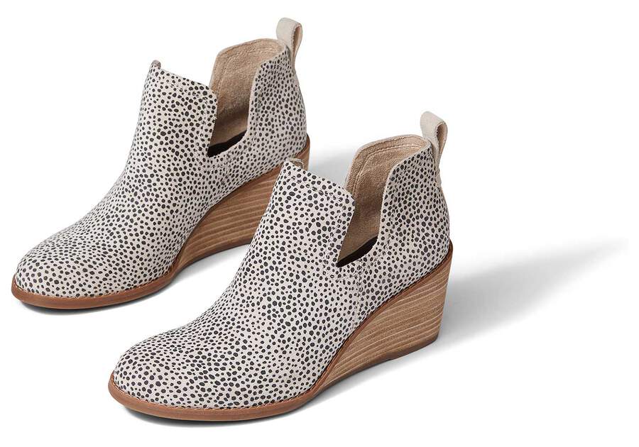 Botins Toms Kallie Wedge Bootie Bege Pretas | PT631-047