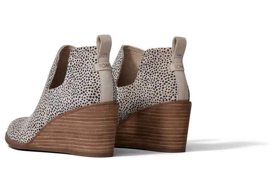 Botins Toms Kallie Wedge Bootie Bege Pretas | PT631-047