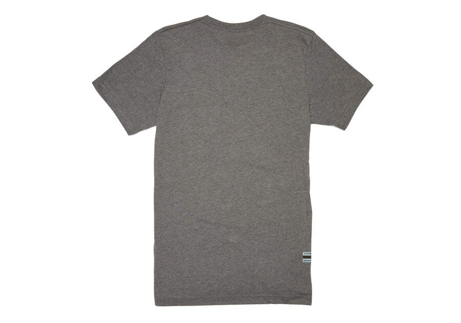 Camiseta Toms Give Tee Cinzentas Escuro | PT458-684