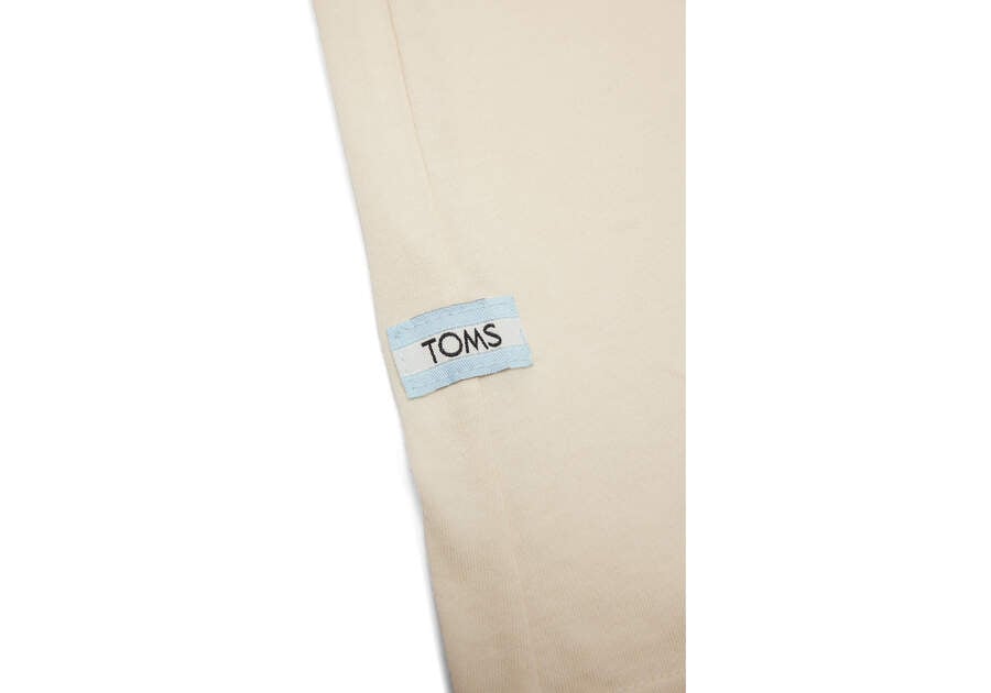 Camiseta Toms Icon Long Sleeve Tee Bege | PT598-552