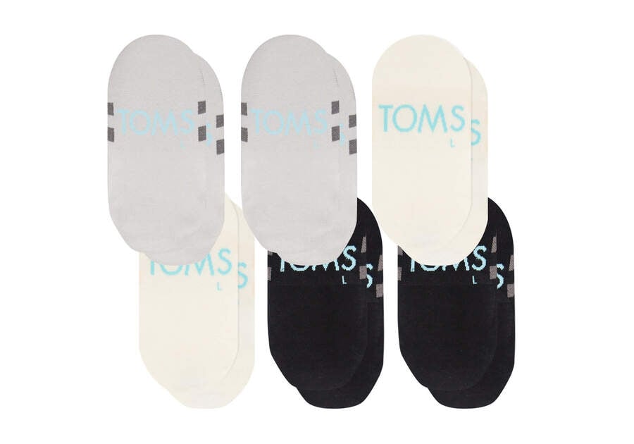 Meias Toms Ultimate No Show Socks Basics 6 Pack Multicoloridas | PT059-395