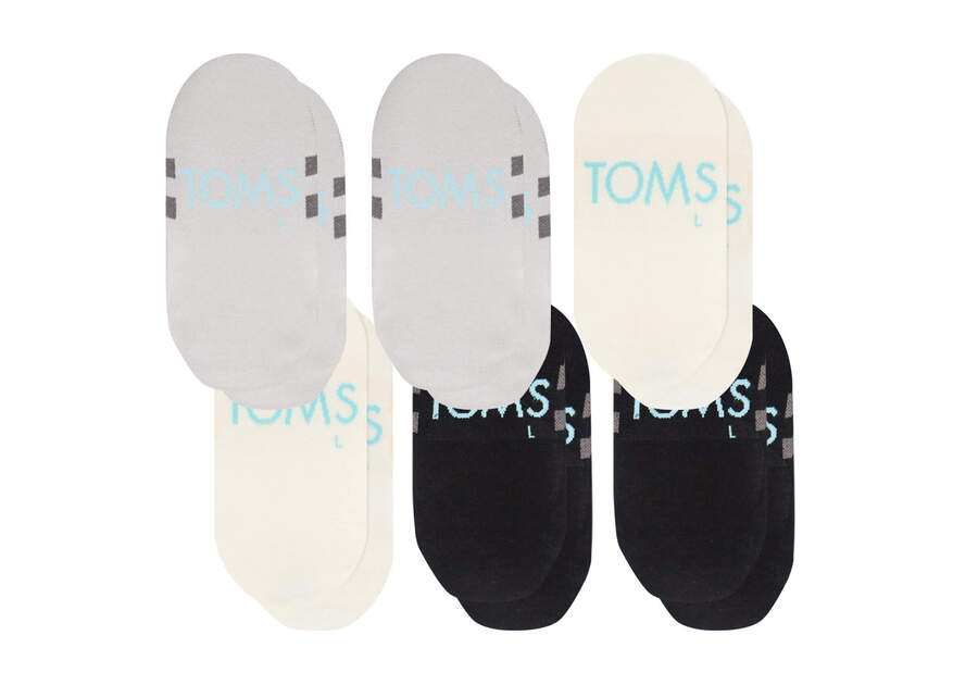 Meias Toms Ultimate No Show Socks Basics 6 Pack Multicoloridas | PT522-693