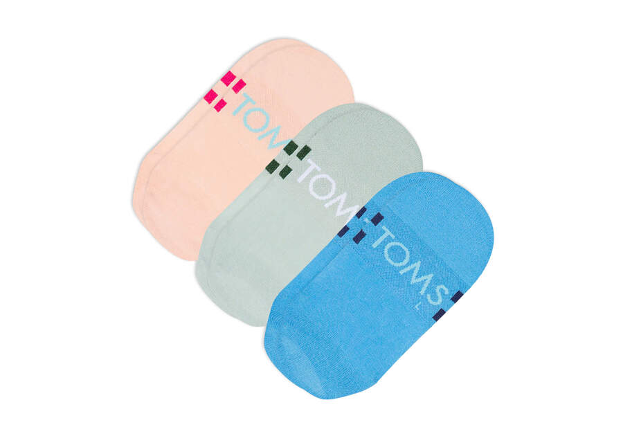 Meias Toms Ultimate No Show Socks Brights 3 Pack Multicoloridas | PT432-037