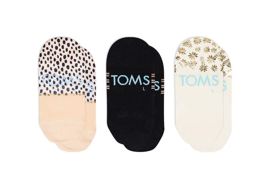 Meias Toms Ultimate No Show Socks Floral 3 Pack Multicoloridas | PT541-501