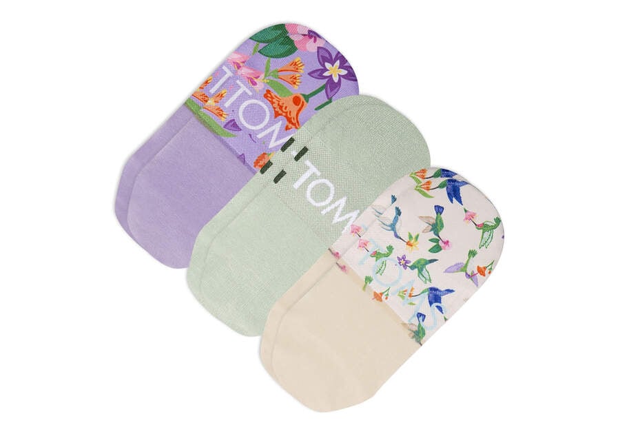 Meias Toms Ultimate No Show Socks Hummingbird 3 Pack Multicoloridas | PT062-869