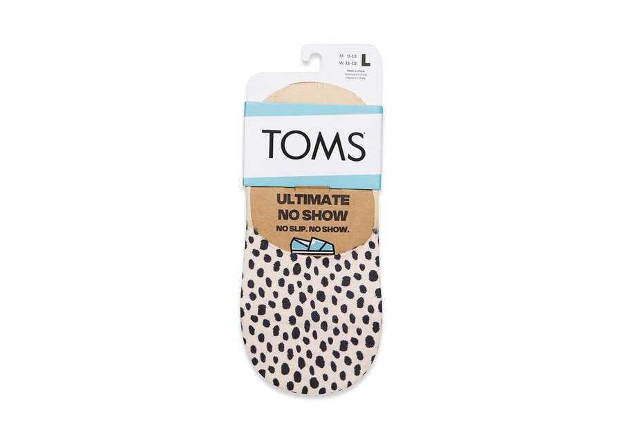 Meias Toms Ultimate No Show Socks Mini Cheetah Bege | PT090-102