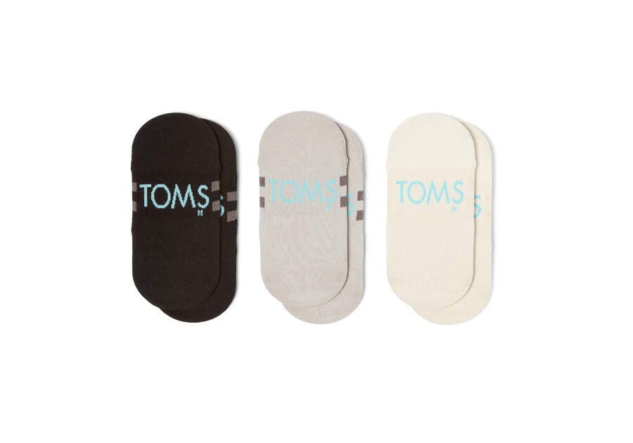 Meias Toms Ultimate No Show Socks Mixed Grey 3 Pack Cinzentas | PT835-060
