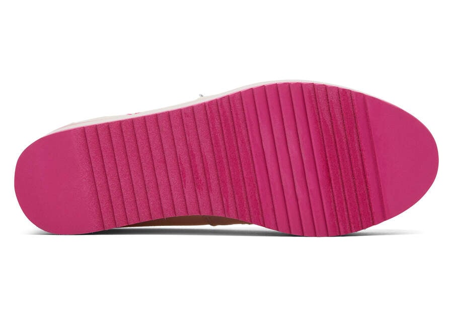 Sapatos Plataforma Toms Alpargata Plataforma Espadrille Rosa | PT110-558