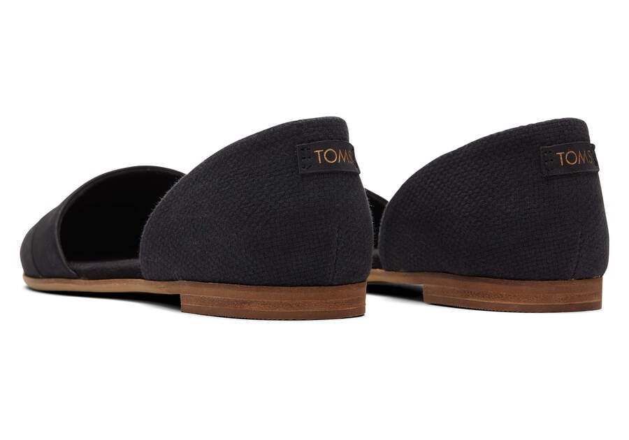 Sapatos Rasos Toms Jutti D'Orsay Rasos Pretas | PT960-057