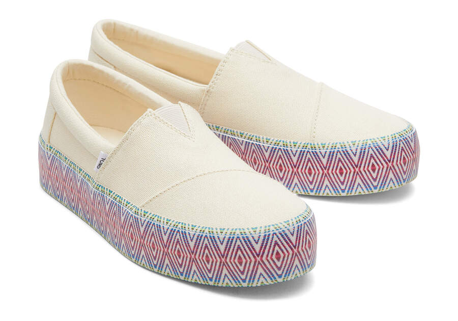 Slip On Toms Fenix Plataforma Creme | PT533-803