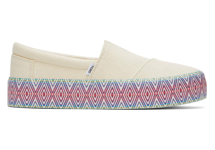 Slip On Toms Fenix Plataforma Creme | PT533-803