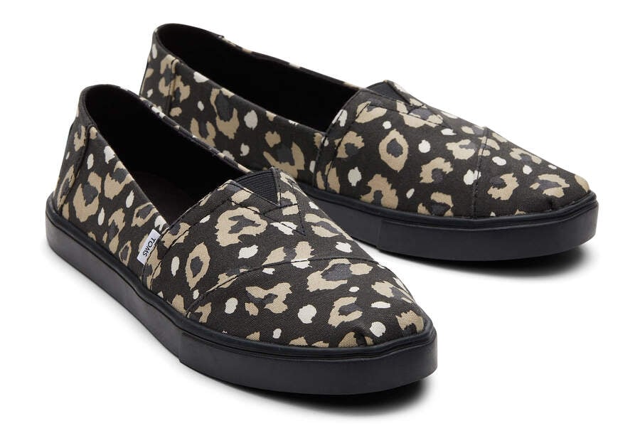 Tenis Toms Alpargata Cupsole Slip On Leopardo Pretas | PT667-868