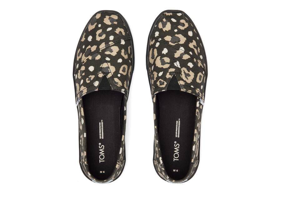 Tenis Toms Alpargata Cupsole Slip On Leopardo Pretas | PT667-868