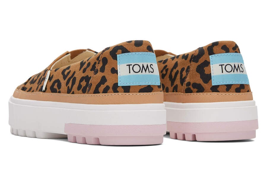 Tenis Toms Lug Plataforma Slip On Leopardo | PT966-812