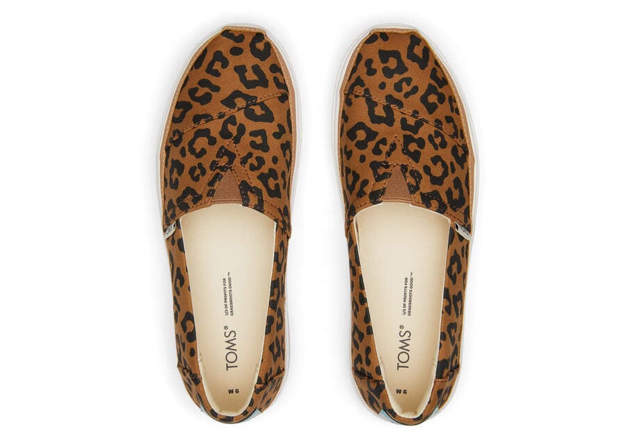 Tenis Toms Lug Plataforma Slip On Leopardo | PT966-812