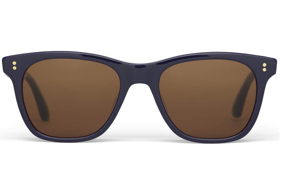 Óculos De Sol Toms Fitzpatrick Azul Marinho Multicoloridas Marrom | PT063-595