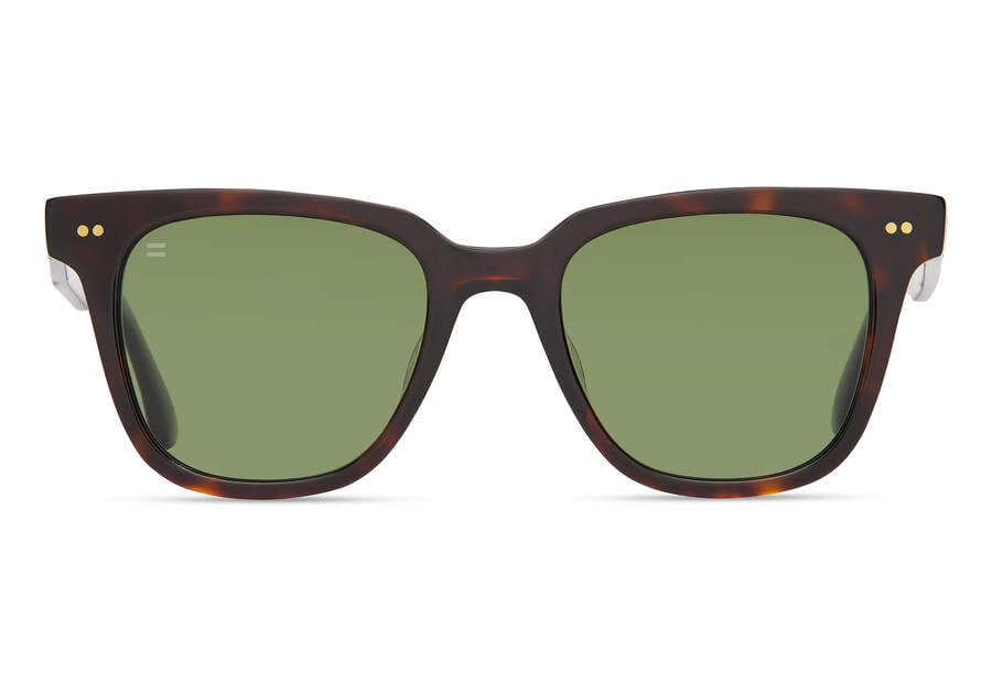 Óculos De Sol Toms Memphis 301 Verdes Escuro | PT876-775