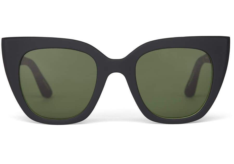 Óculos De Sol Toms Sydney Pretas Verdes | PT969-485