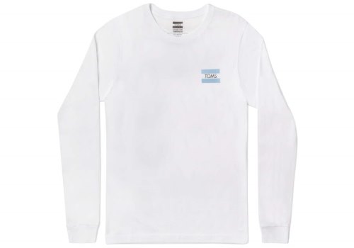 Camiseta Toms Logo Long Sleeve Tee Branco | PT842-540