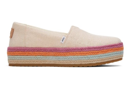 Espadrilles Toms Valencia Plataforma Espadrille Coral Metal | PT582-337