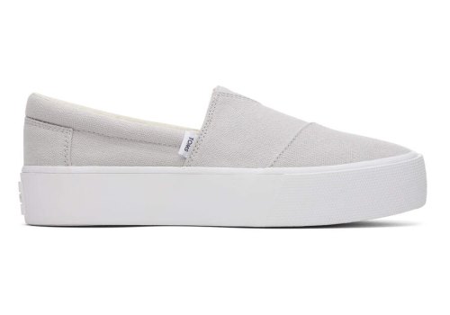 Slip On Toms Fenix Plataforma Cinzentas | PT395-464