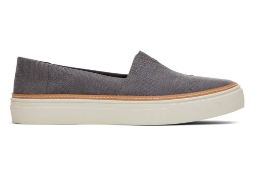 Slip On Toms Parker Slip On Cinzentas Escuro | PT337-365